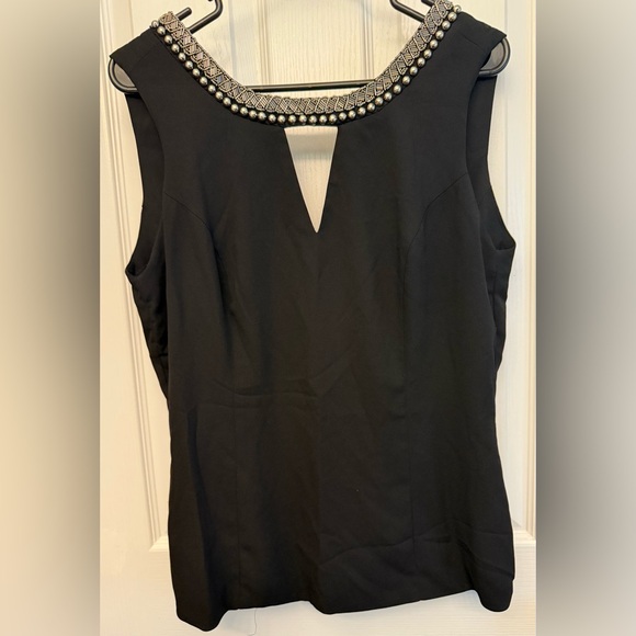 XOXO Tops - Embellished Black Sleeveless Top